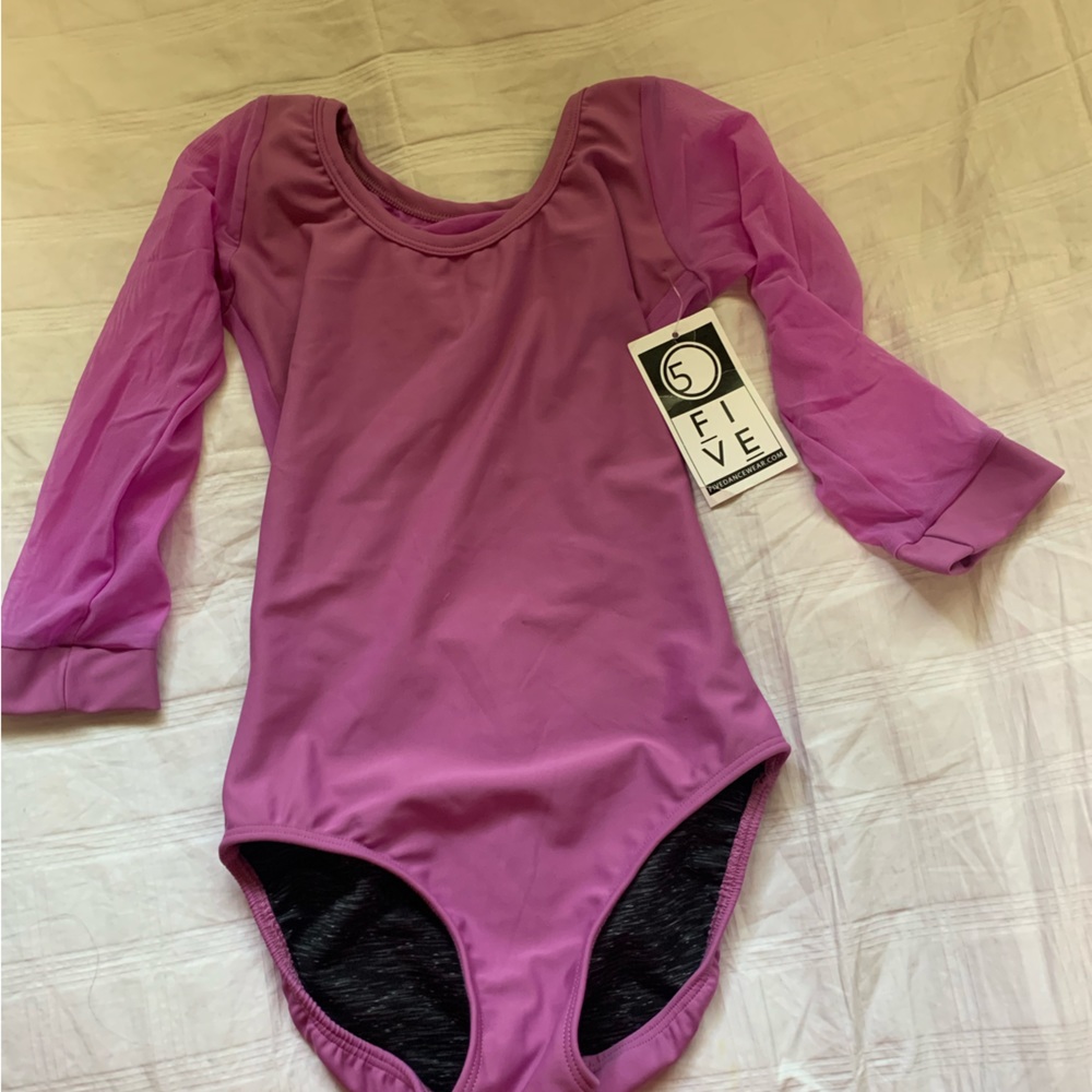 Five dancewear mid length sleeve leotard